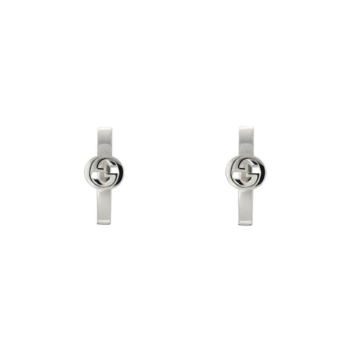 Gucci Interlocking Silver Hoop Earrings YBD796323001 Earrings Gucci   