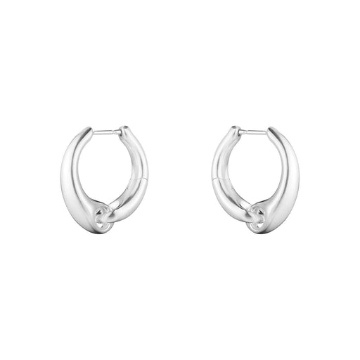 Georg Jensen REFLECT Silver Earhoops, Large 20001177 Earrings Georg Jensen
