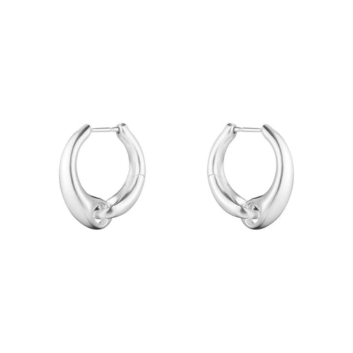 Georg Jensen REFLECT Silver Earhoops, Large 20001177 Earrings Georg Jensen   