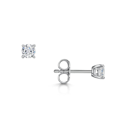 Michael Spiers 18ct White Gold Brilliant-Cut F/G Si Diamond Solitaire Earrings 0.50ct Earrings Michael Spiers   