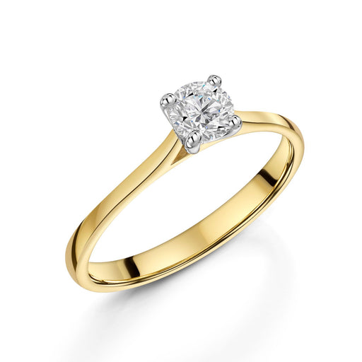 Michael Spiers 18ct Yellow Gold & Platinum Brilliant-Cut F Si Diamond Solitaire Ring 0.40ct Ring Michael Spiers   