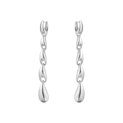 Georg Jensen REFLECT Silver Long Drop Earrings 20001089 Earrings Georg Jensen   