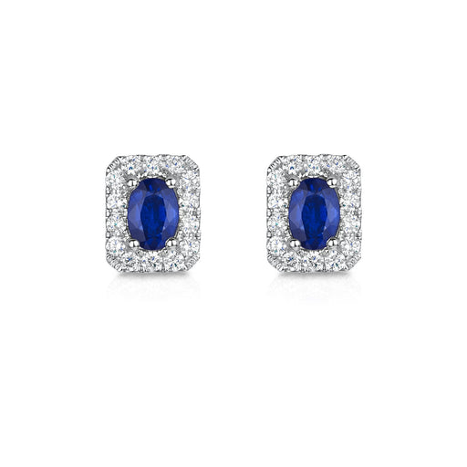 Michael Spiers Sapphire & Diamond 18ct White Gold Earrings - 1.68ct Earrings Michael Spiers   