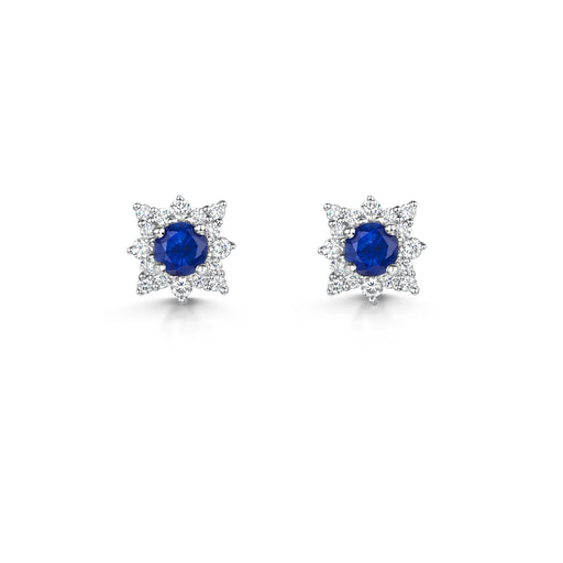 Michael Spiers Sapphire & Diamond Star Earrings - 0.65ct Earrings Michael Spiers   
