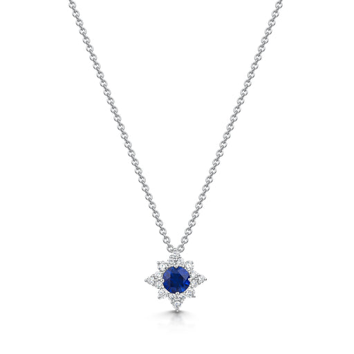 Michael Spiers Sapphire & Diamond Star Necklace Necklace Michael Spiers   