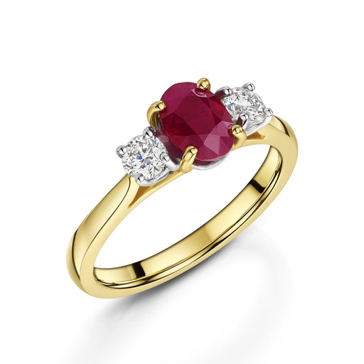Michael Spiers Ruby & Diamond 18ct Yellow Gold Ring 1.54ct Ring Michael Spiers   