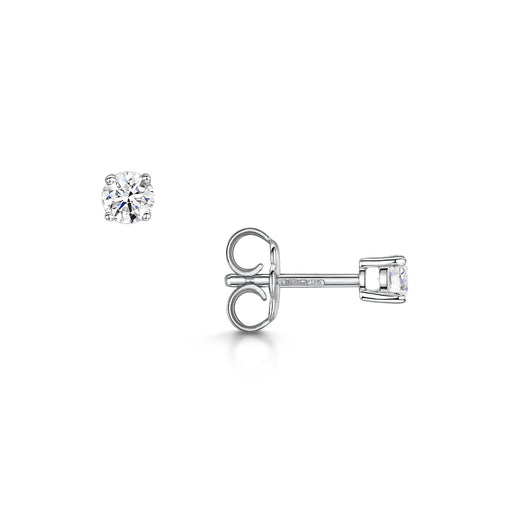 Michael Spiers 18ct White Gold Brilliant-Cut F/G Si Diamond Solitaire Earrings 0.30ct Earrings Michael Spiers   