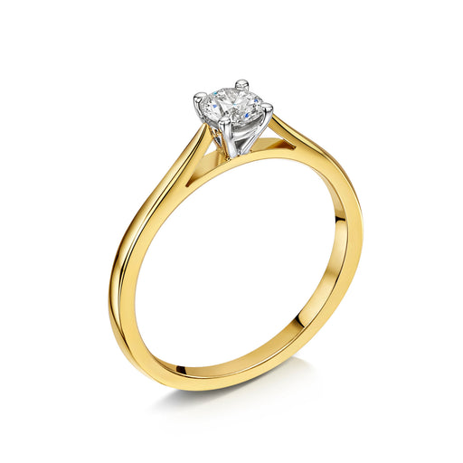 Michael Spiers 18ct Yellow & White Gold Brilliant-Cut D IF Diamond Solitaire Ring 0.33ct Ring Michael Spiers   