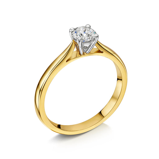 Michael Spiers 18ct Yellow & White Gold Brilliant-Cut D IF 0.50ct Diamond Solitaire Ring Ring Michael Spiers   