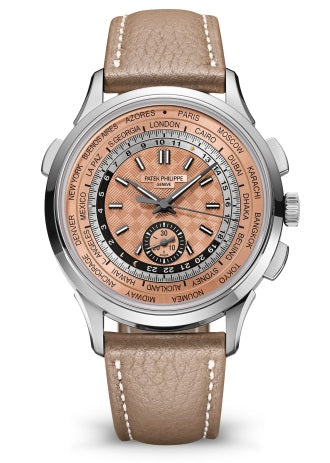 Patek Philippe Complications World Time & Flyback Chronograph, Opaline Rose-Gilt Dial 5935A-001 Watches Patek Philippe   
