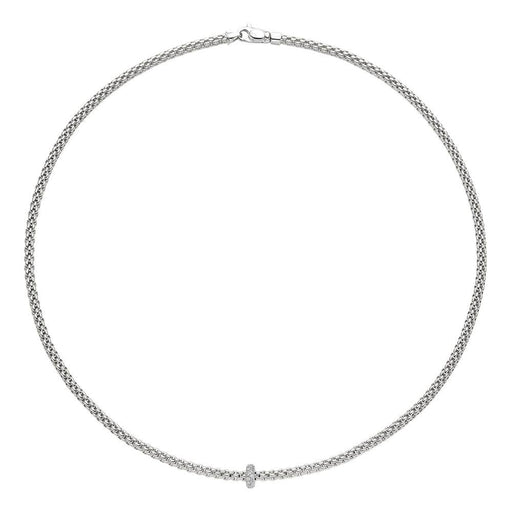 Fope Prima 18ct White Gold Diamond Necklace 745C-BBR Necklace Fope   