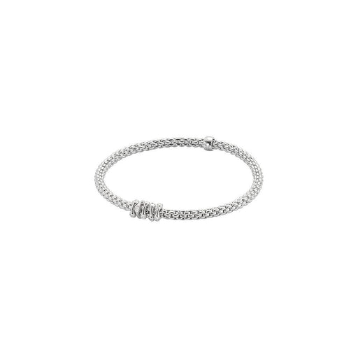 Fope Prima Flex'it 18ct White Gold Diamond Necklace 748B-BBR-M Bracelet Fope   