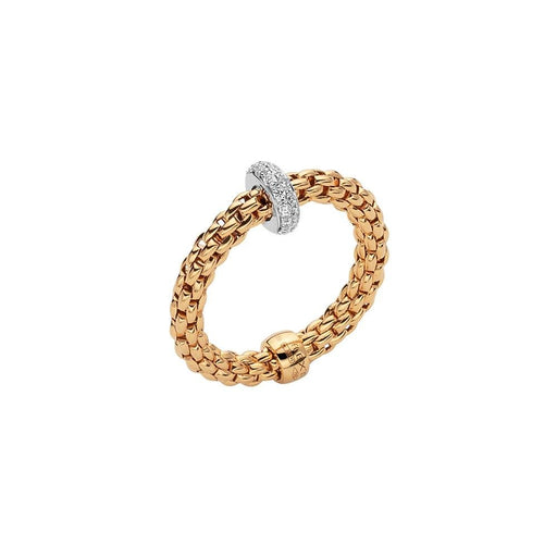 Fope Prima Flex'it 18ct Yellow Gold Diamond Ring AN745-BBR-M Ring Fope   