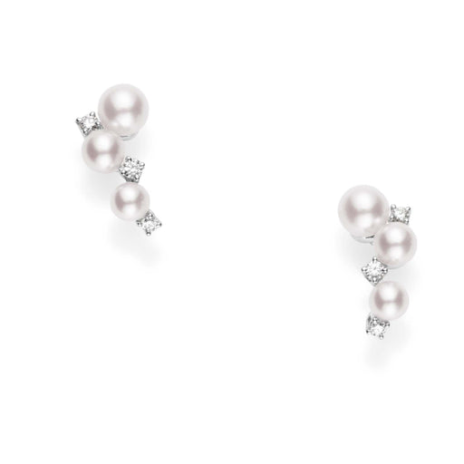 Mikimoto Bubble 18ct White Gold Akoya Pearl Earrings PE1476W Earrings Mikimoto   