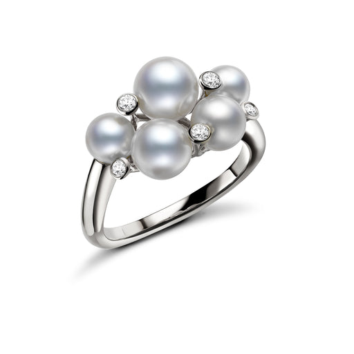 Mikimoto Bubble 18ct White Gold Akoya Pearl Ring PR1408DW53 Ring Mikimoto   