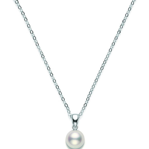 Mikimoto 7mm AA Grade Akoya Pearl Pendant In 18ct White Gold PPS703W Necklace Mikimoto   