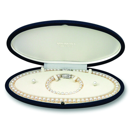 Mikimoto 7Mm A1 Grade Akoya Pearl Necklace, Bracelet & Earrings Set In 18ct White Gold UZ70718WSET Necklace Mikimoto   