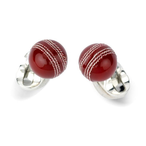 Deakin & Francis Silver Cricket Ball Cufflinks - C1570S08 Cufflinks & Accessories Deakin & Francis   
