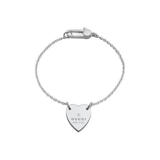 Gucci Trademark Heart Silver Bracelet YBA223513001 Bracelet Gucci 17cm  