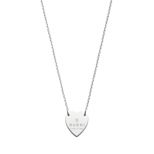 Gucci Trademark Silver Heart Necklace YBB223512001 Necklace Gucci   