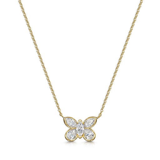 Hans D. Krieger 18ct Yellow Gold Diamond Butterfly Necklace Necklace Hans Krieger   