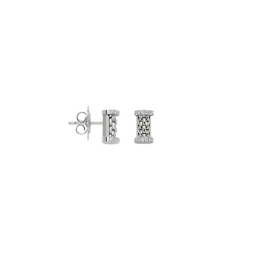 Fope Essentials 18ct White Gold Diamond Stud Earrings 0R07 BBR Earrings Fope   