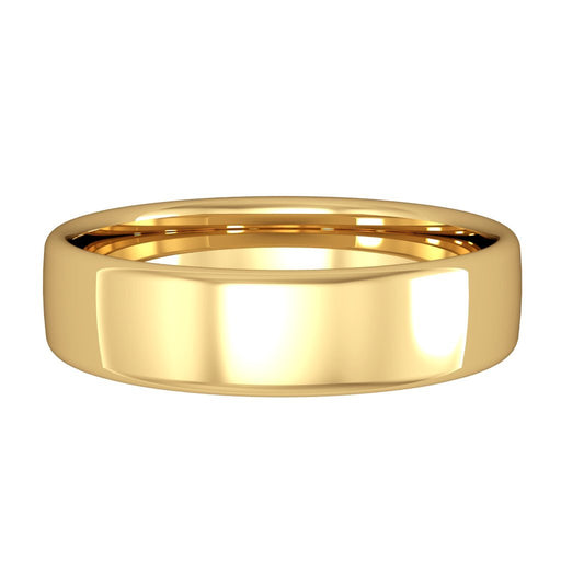 18ct Yellow Gold Bombe Court Style Wedding Band - 5mm Ring Michael Spiers   