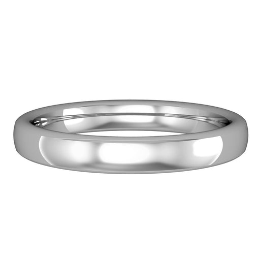 Platinum Premium Bombe Court Style Wedding Band - 3mm Ring Michael Spiers   