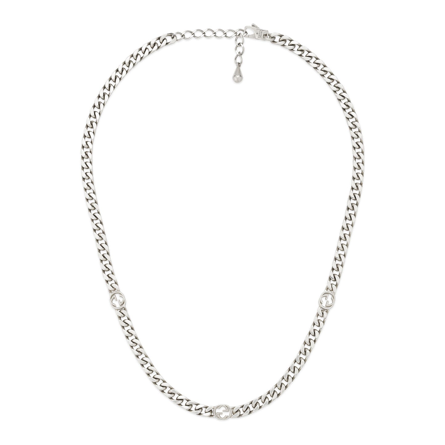 Gucci Interlocking Silver Necklace simple Pursuit