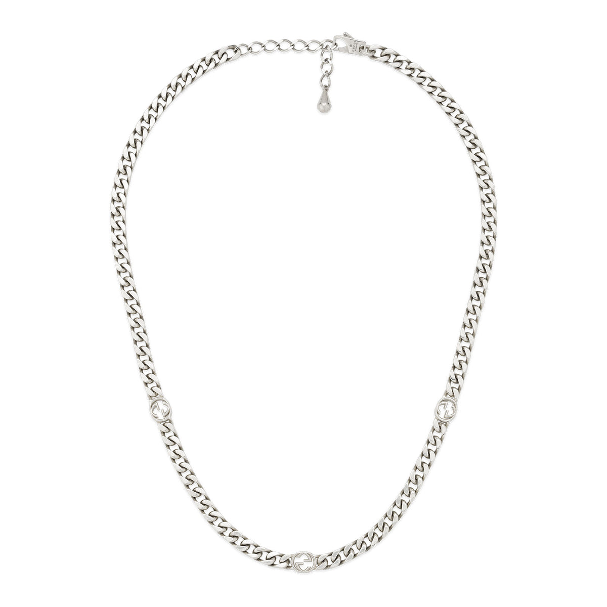 Gucci Interlocking Silver Necklace simple Pursuit