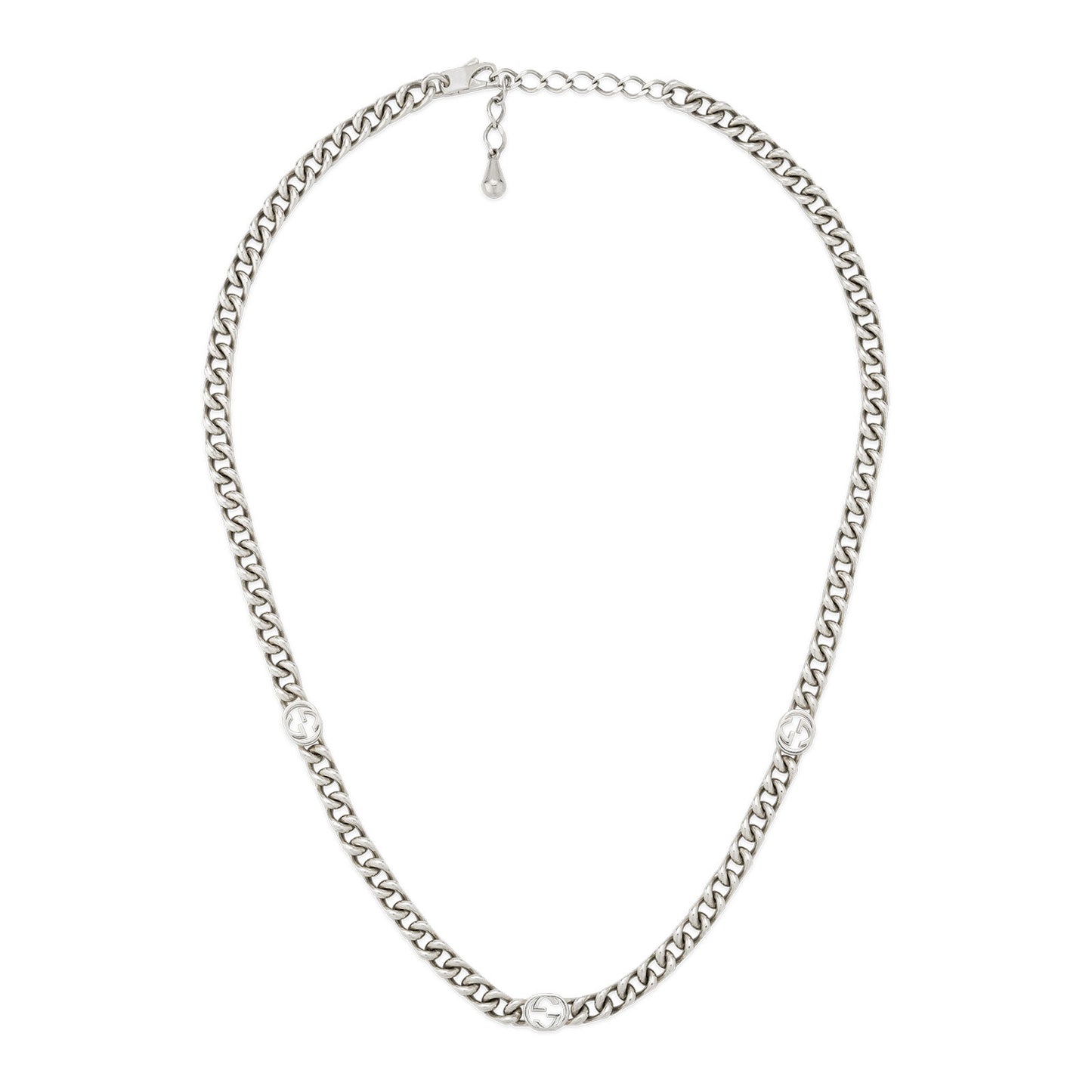 Gucci Interlocking Silver Necklace simple Pursuit