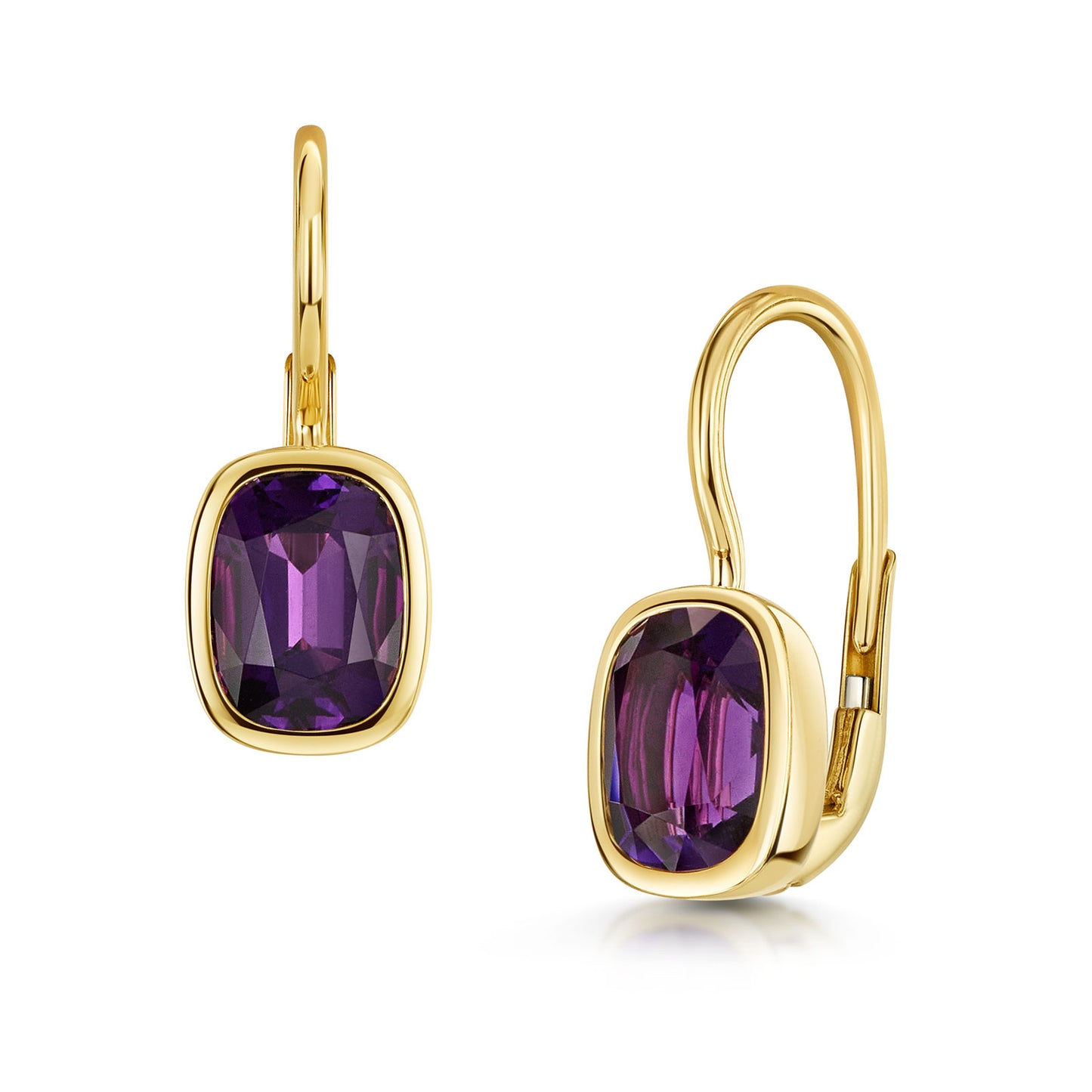 Aya 18ct Yellow Gold Amethyst Earrings simple Pursuit