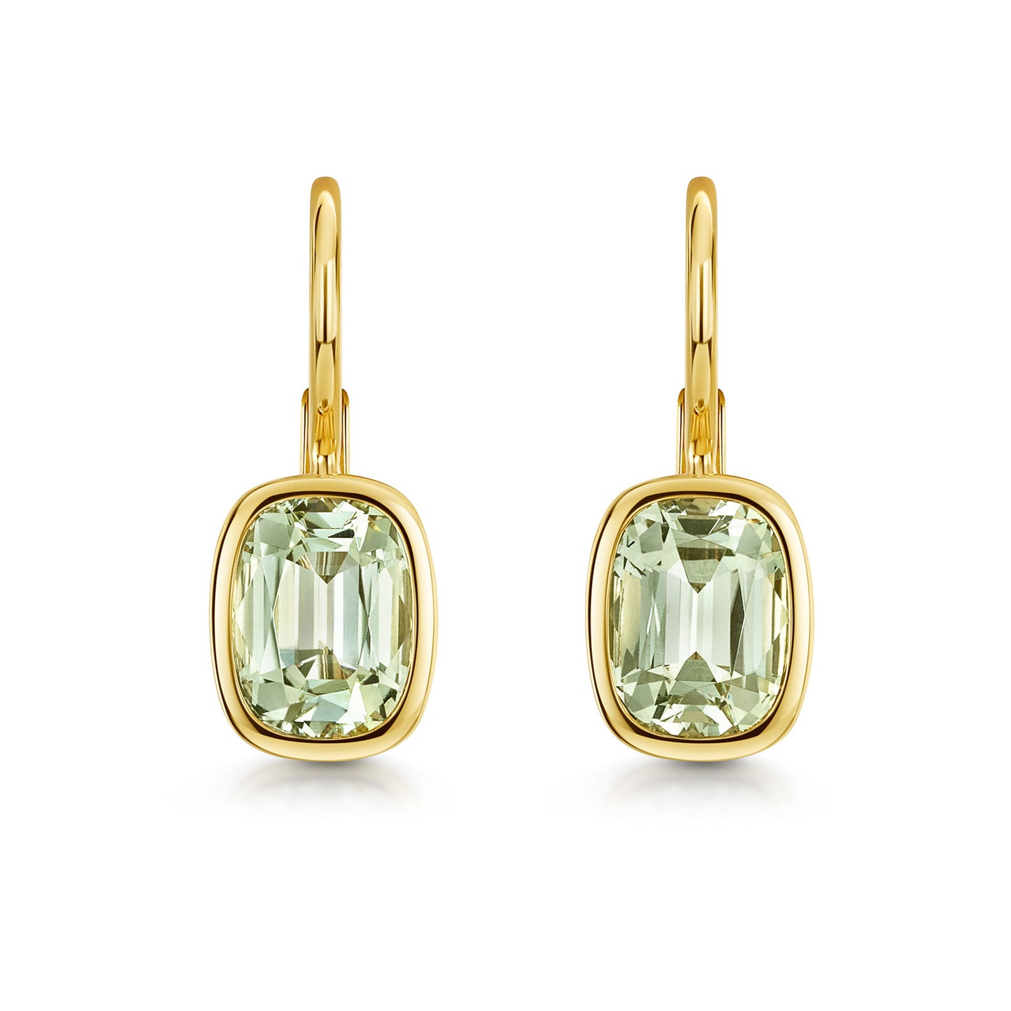 Aya 18ct Yellow Gold Green Amethyst Earrings simple Pursuit