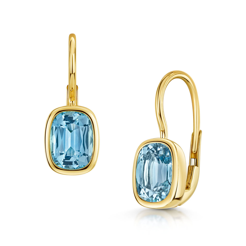 Aya 18ct Yellow Gold Sky Blue Topaz Earrings simple Pursuit