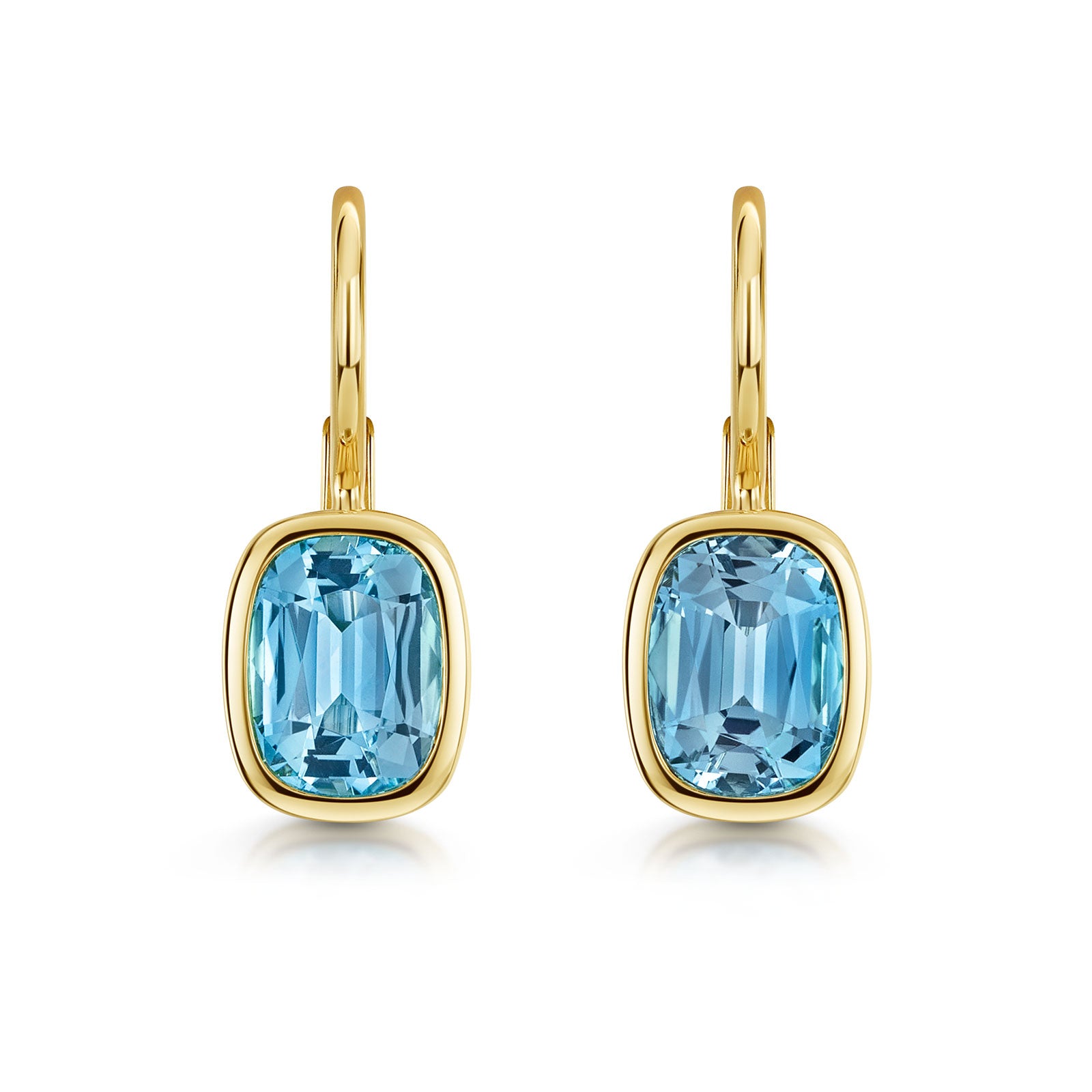 Aya 18ct Yellow Gold Sky Blue Topaz Earrings simple Pursuit