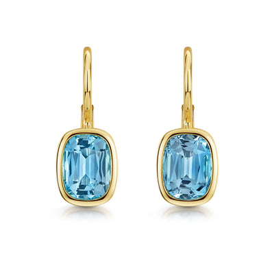 Aya 18ct Yellow Gold Sky Blue Topaz Earrings simple Pursuit