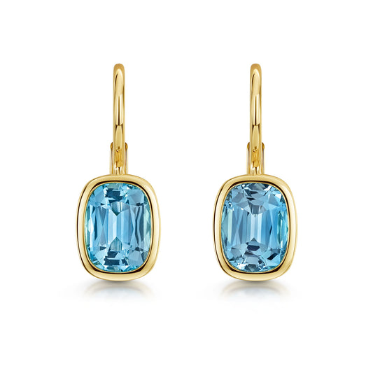 Aya 18ct Yellow Gold Sky Blue Topaz Earrings simple Pursuit