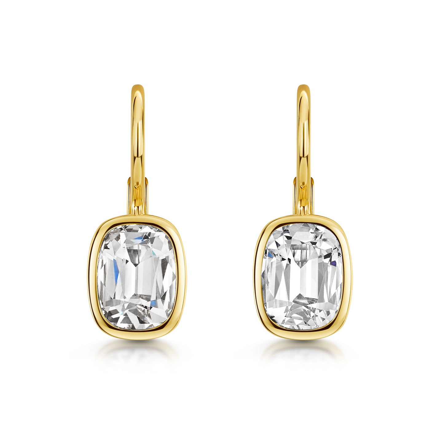 Aya 18ct Yellow Gold White Quartz Earrings simple Pursuit