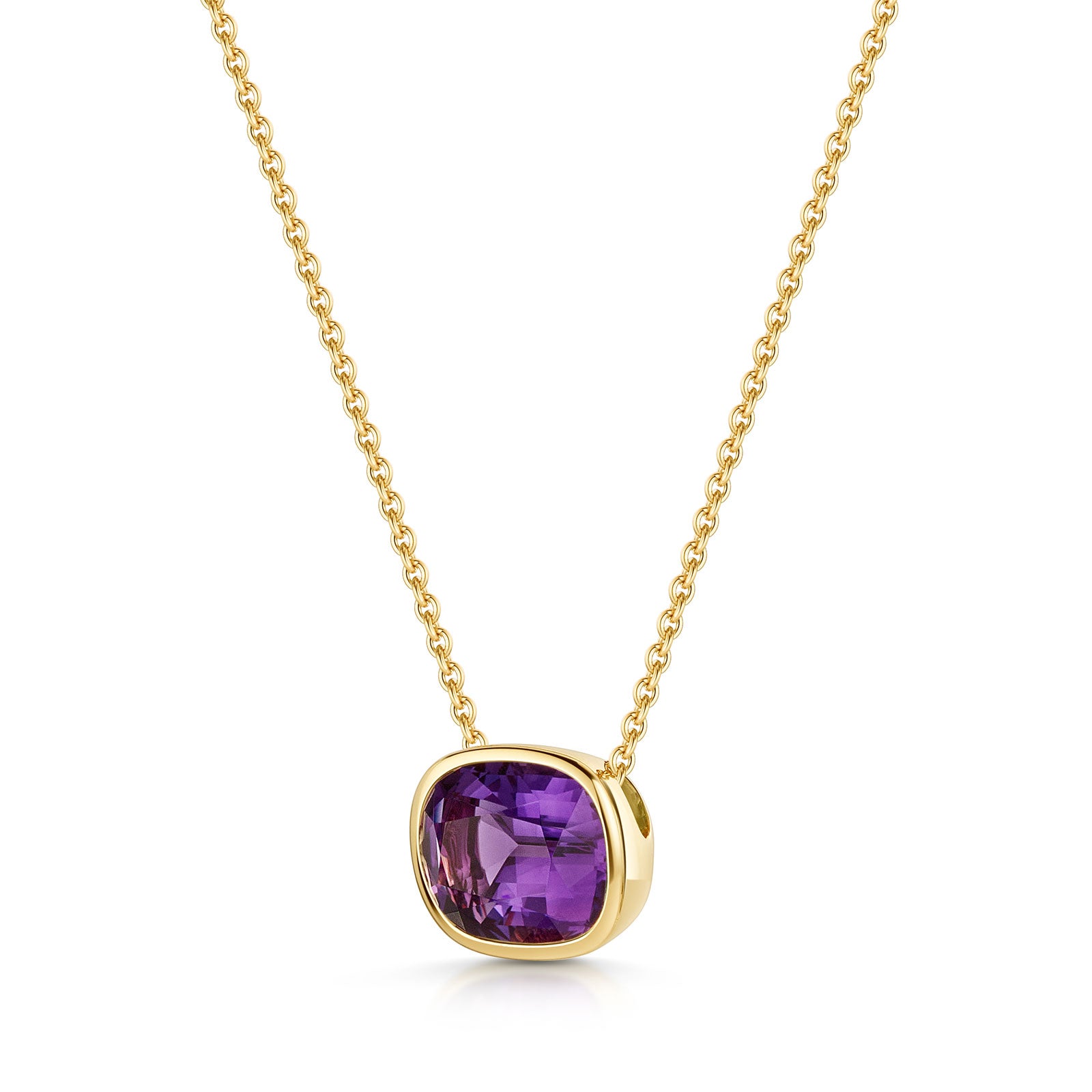 Aya 18ct Yellow Gold Amethyst Pendant simple Pursuit