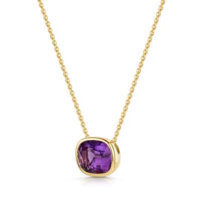 Aya 18ct Yellow Gold Amethyst Pendant simple Pursuit