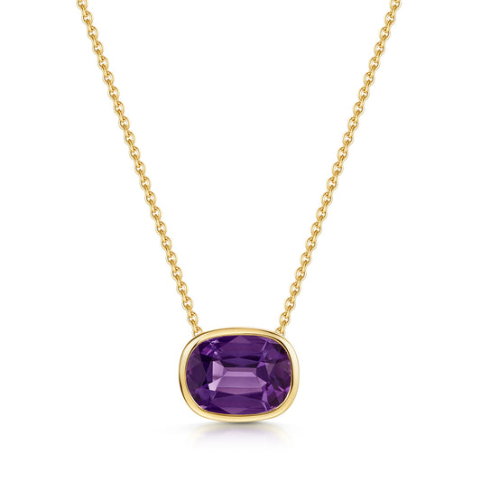 Aya 18ct Yellow Gold Amethyst Pendant simple Pursuit