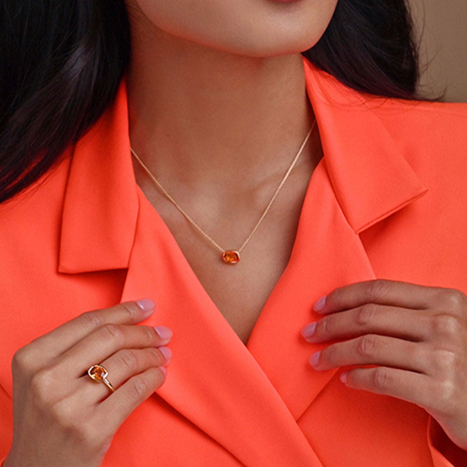 Aya 18ct Yellow Gold Citrine Pendant simple Pursuit