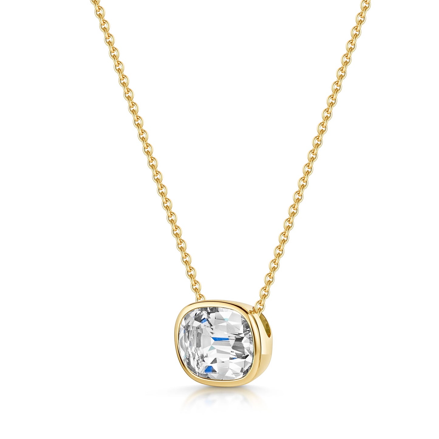 Aya 18ct Yellow Gold White Quartz Pendant simple Pursuit