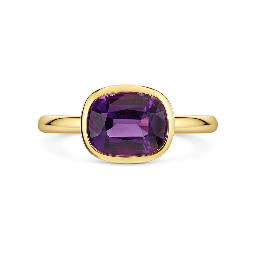 Aya 18ct Yellow Gold Amethyst Ring simple Pursuit