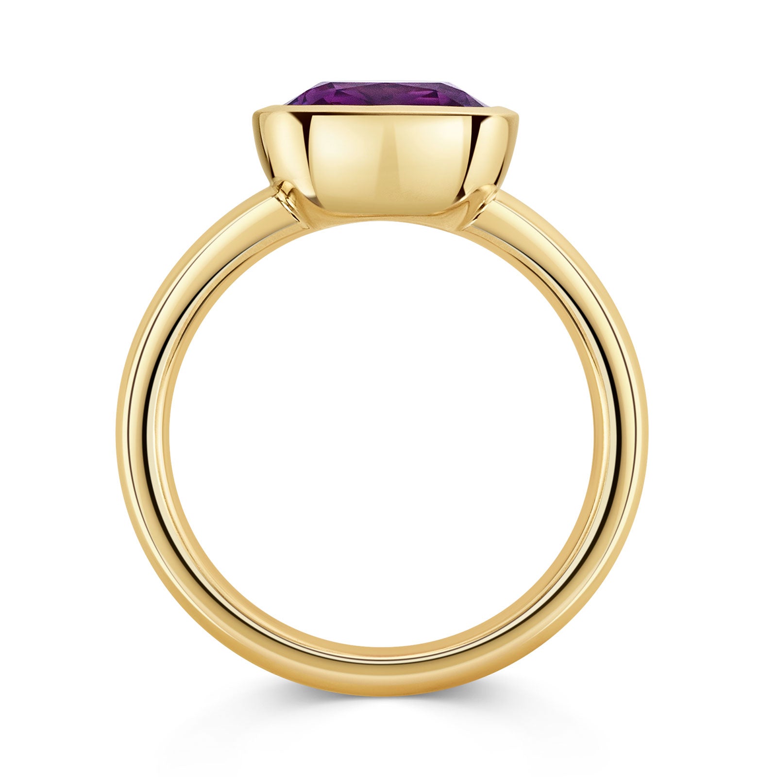 Aya 18ct Yellow Gold Amethyst Ring simple Pursuit