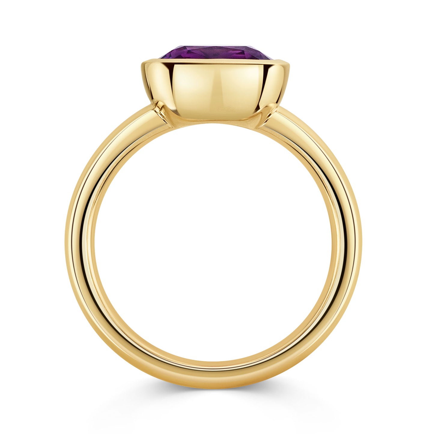 Aya 18ct Yellow Gold Amethyst Ring simple Pursuit