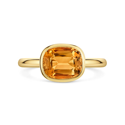 Aya 18ct Yellow Gold Citrine Ring simple Pursuit