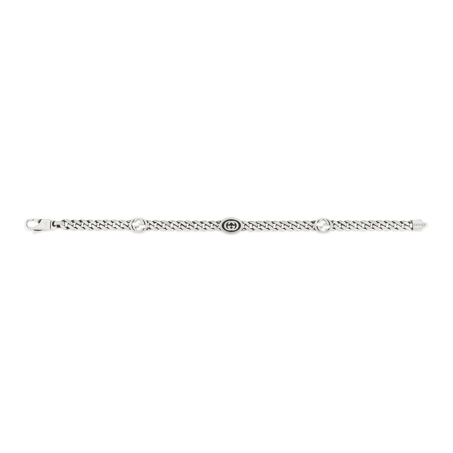 Gucci Interlocking Silver Gourmette Chain Bracelet variant Pursuit