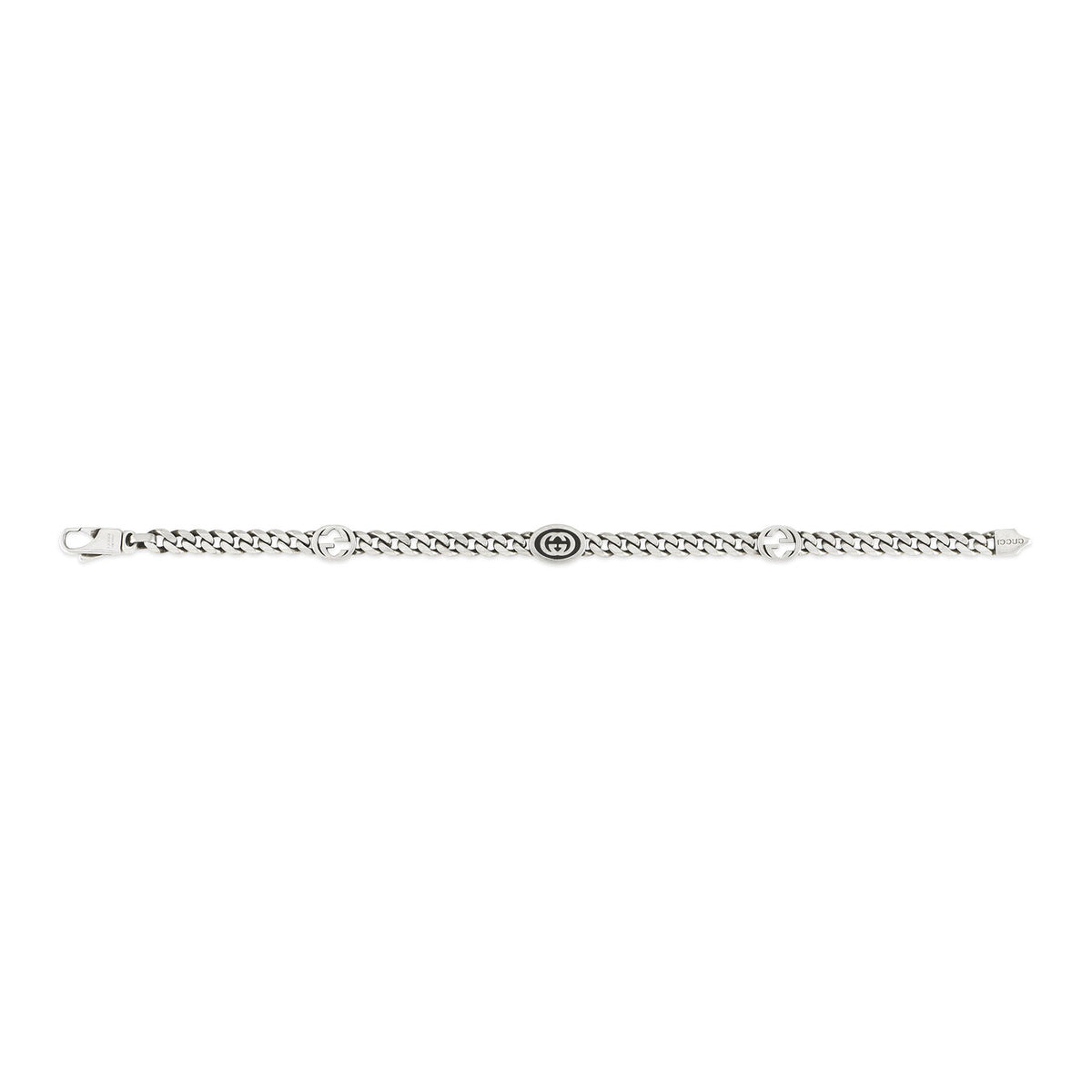Gucci Interlocking Silver Gourmette Chain Bracelet variant Pursuit
