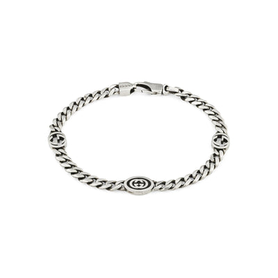 Gucci Interlocking Silver Gourmette Chain Bracelet variant Pursuit